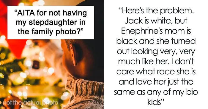 Mom Excludes Her Black Stepdaughter From A Christmas Family Pic, Is Surprised By People Calling Her Racist