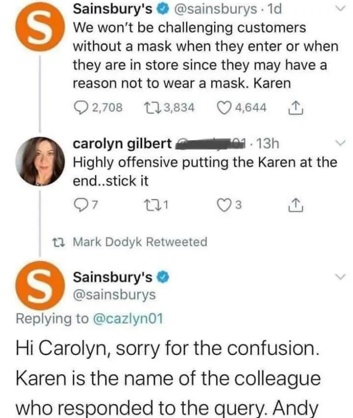 When You’re This Offended By The Word Karen