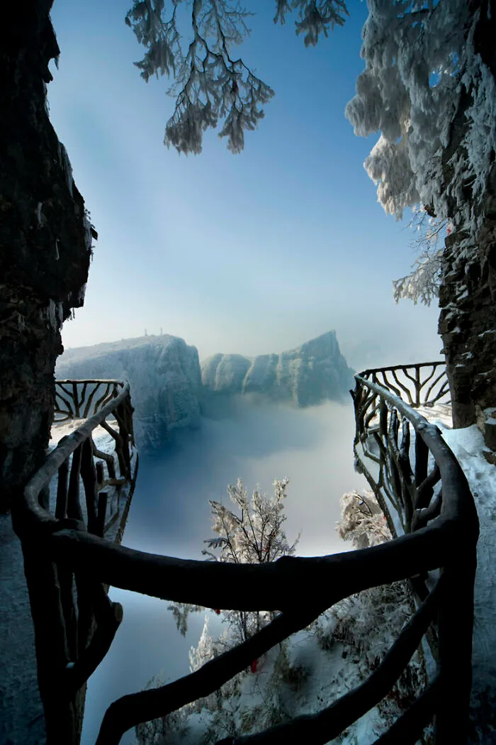 View From Tianmen Cave, China