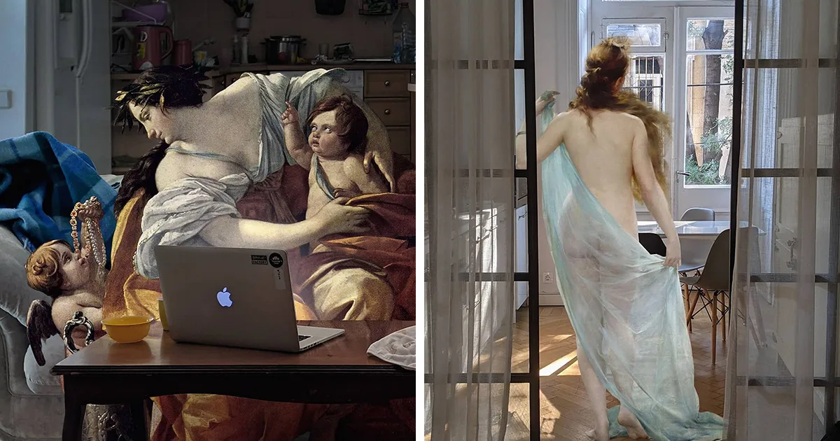 Este artista coloca a personajes de la pintura clásica en la realidad moderna y encajan a la perfección (25 nuevas fotos)
