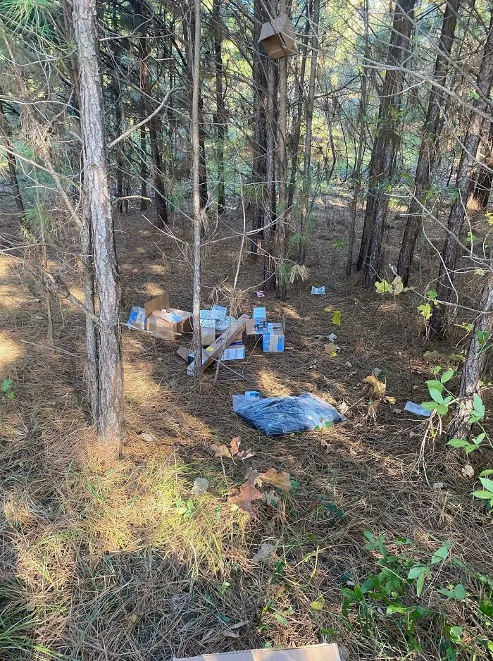 FedEx In Alabama Strikes Again. This Time In Jemison, All 20 Packages Were Found In The Woods