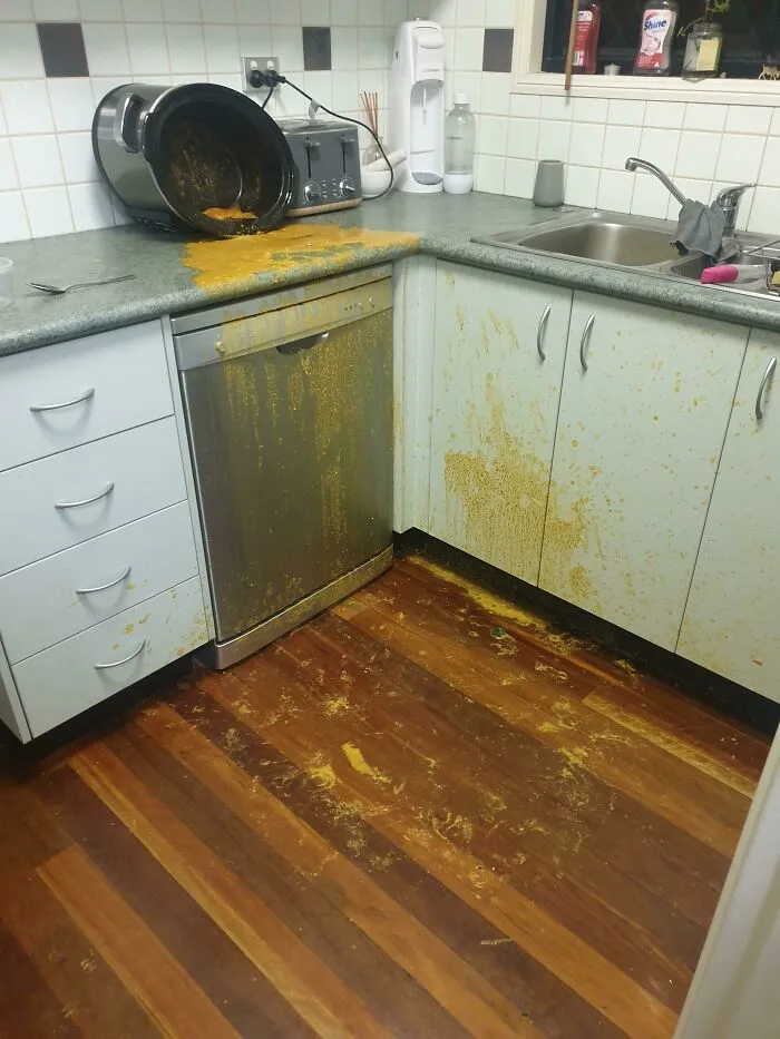 El perro de mi compañero de casa se ha comido mi pollo a la mantequilla de 6 horas de preparación. No tengo cena esta noche