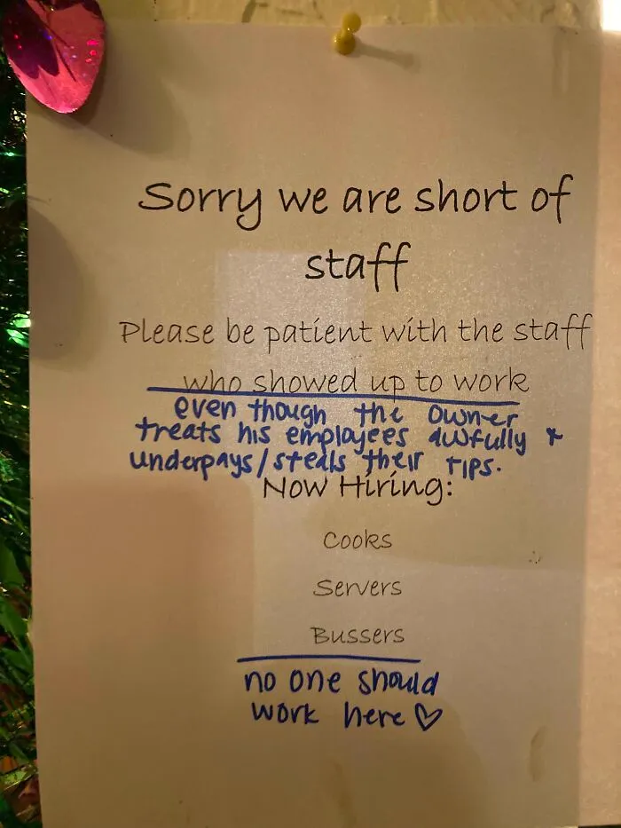 Saw This At A Restaurant Today