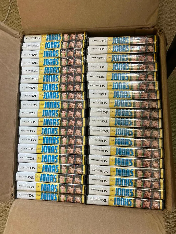 Pedí 100 cajas de Nintendo DS "vacías" y obtuve 100 copias de los Jonas