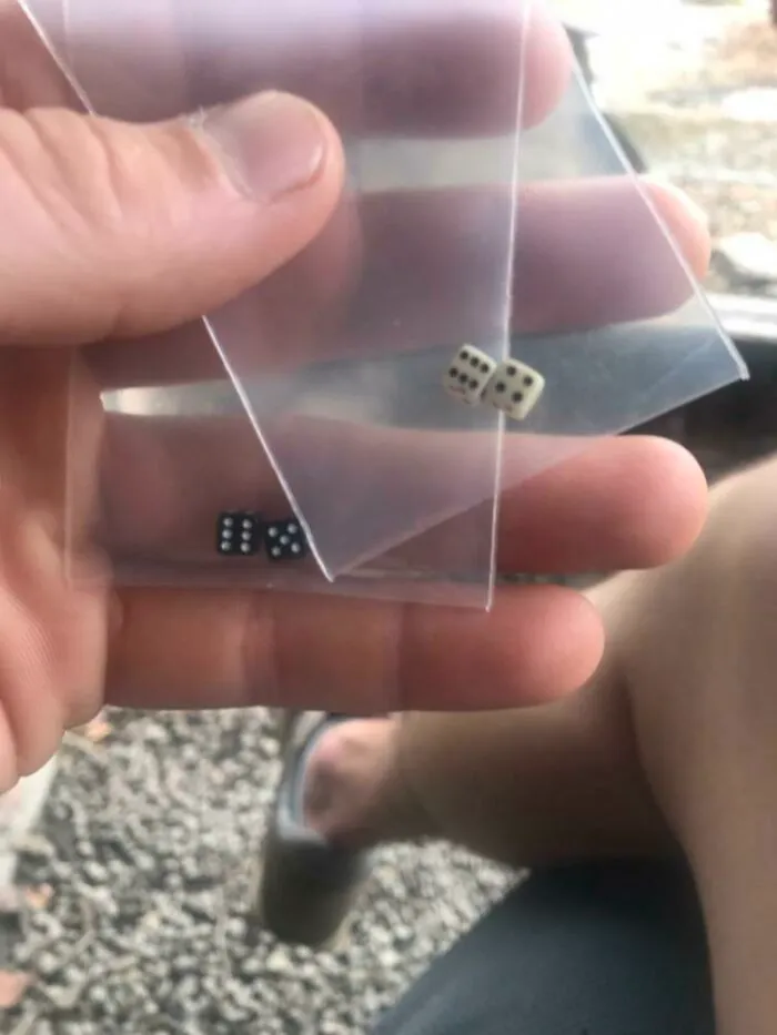 Mi amigo pidió unos dados nuevos y se olvidó de comprobar el tamaño