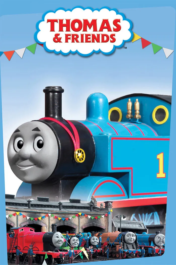 Thomas the Tank Engine and friends from a classic '90s cartoon lineup.