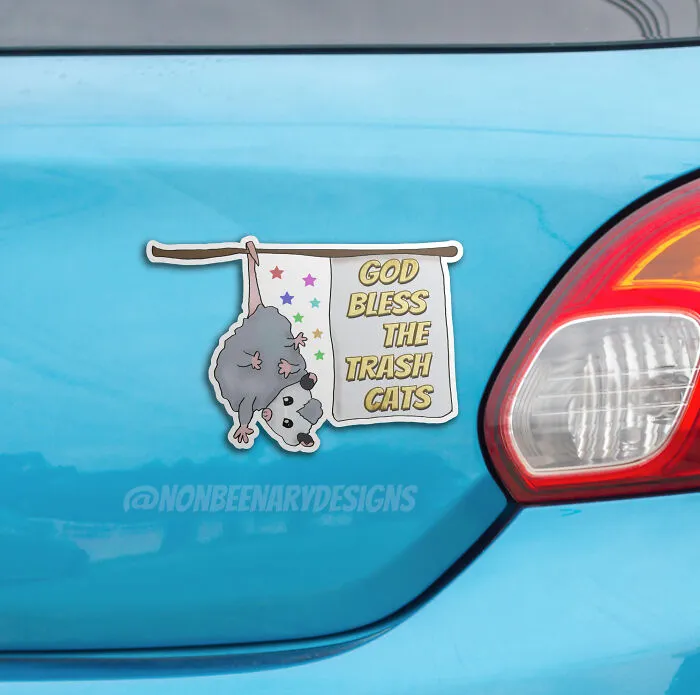 I Made 11 Opossum Drawings And Put Them On Stickers