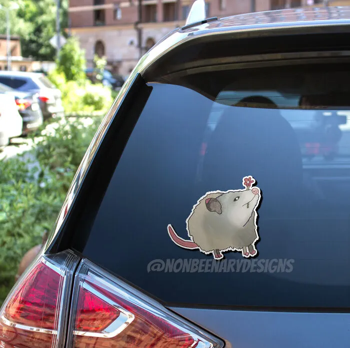 I Made 11 Opossum Drawings And Put Them On Stickers