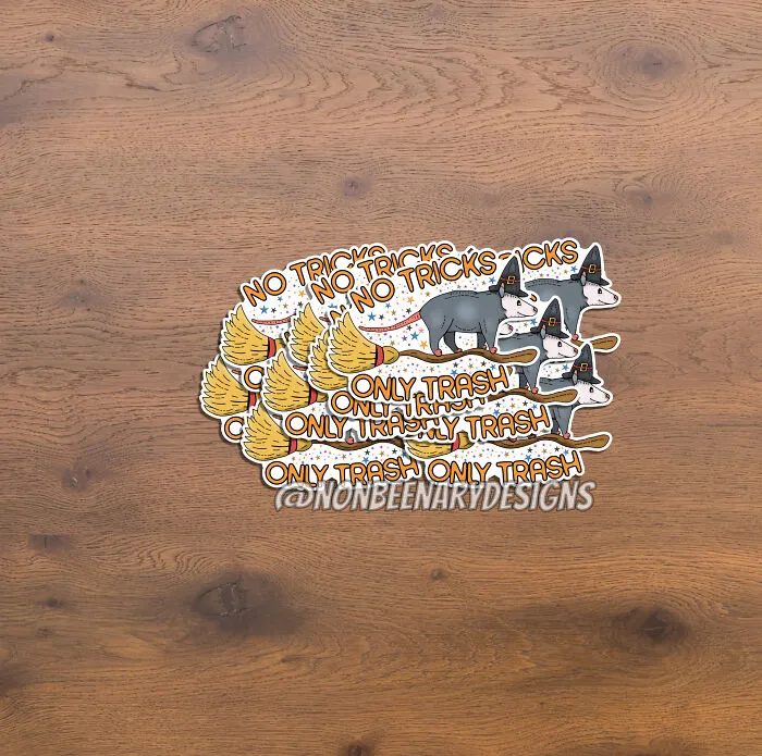 I Made 11 Opossum Drawings And Put Them On Stickers