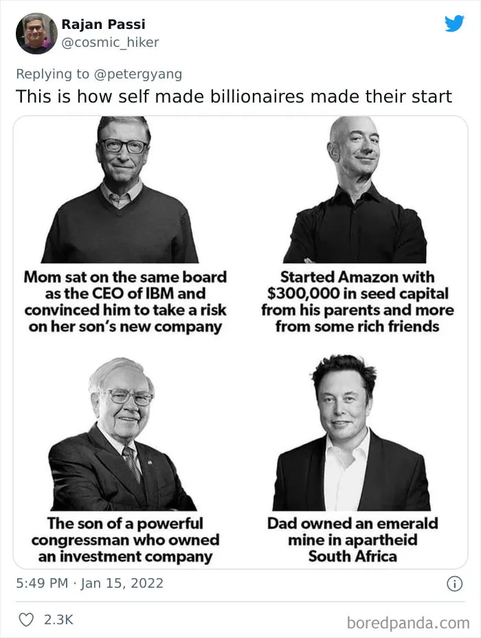 30 Brilliant Ways The Internet Roasted 'Self-Made' Millionaires