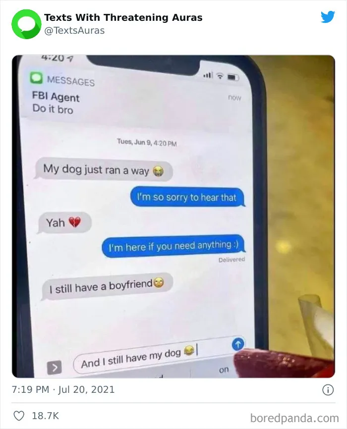 30 "Cursed" Texts With The Most Threatening Auras Shared On This Account