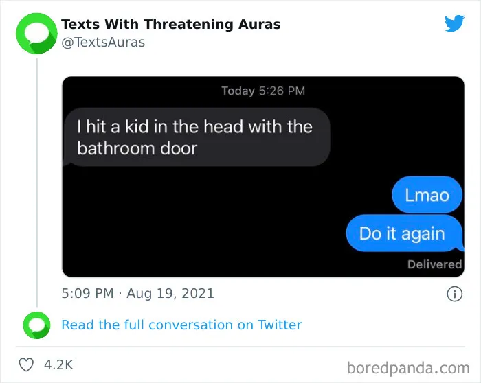 30 "Cursed" Texts With The Most Threatening Auras Shared On This Account