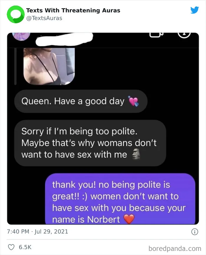 30 "Cursed" Texts With The Most Threatening Auras Shared On This Account