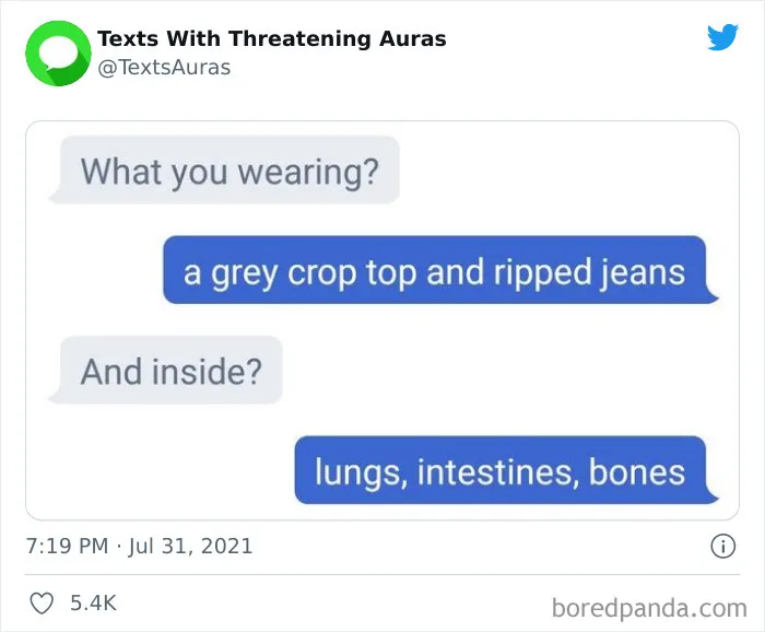 30 "Cursed" Texts With The Most Threatening Auras Shared On This Account