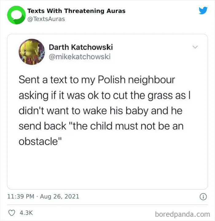 30 "Cursed" Texts With The Most Threatening Auras Shared On This Account