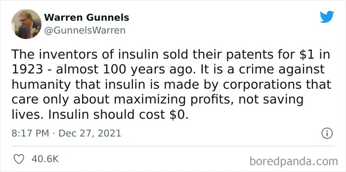Insulin Should Be Free!