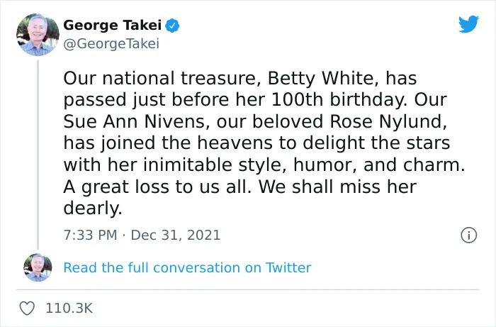 30 Fellow Celebrities Went Online To Show Gratitude To Betty White After She Passed Away At The Age Of 99
