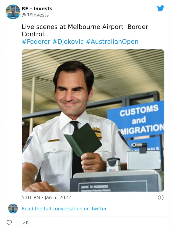 30 Memes And Hilarious Reactions To Novak Djokovic Possibly Getting Deported From Australia After Arriving There Unvaccinated