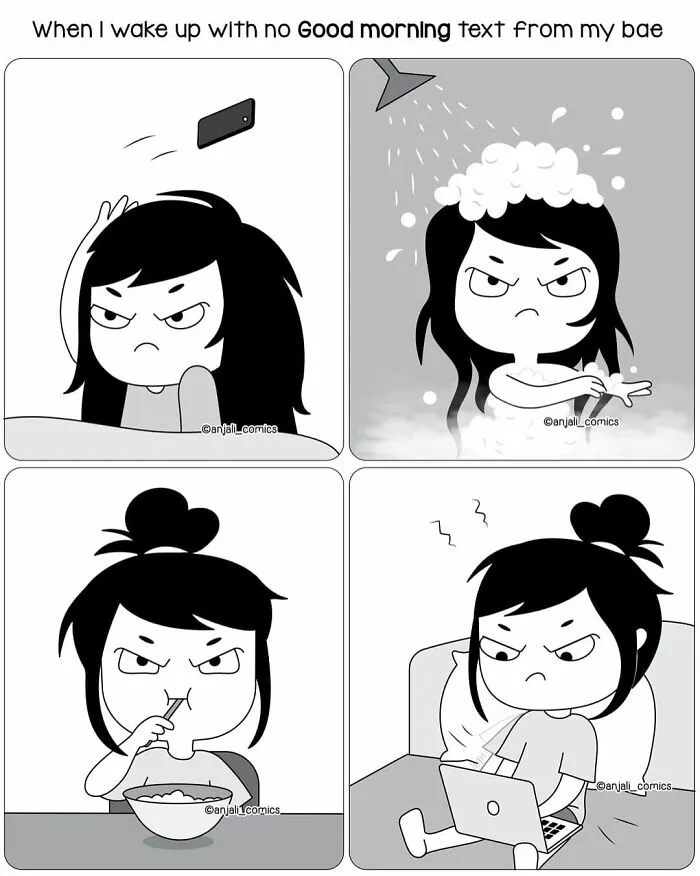 30 Unbearably Cute Couple Comics By Anjali Comics