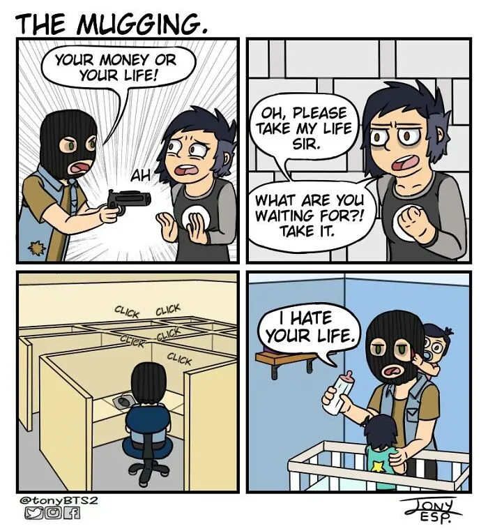 30 New Hilarious Comics With Dark Twisted Endings By Tony Esp