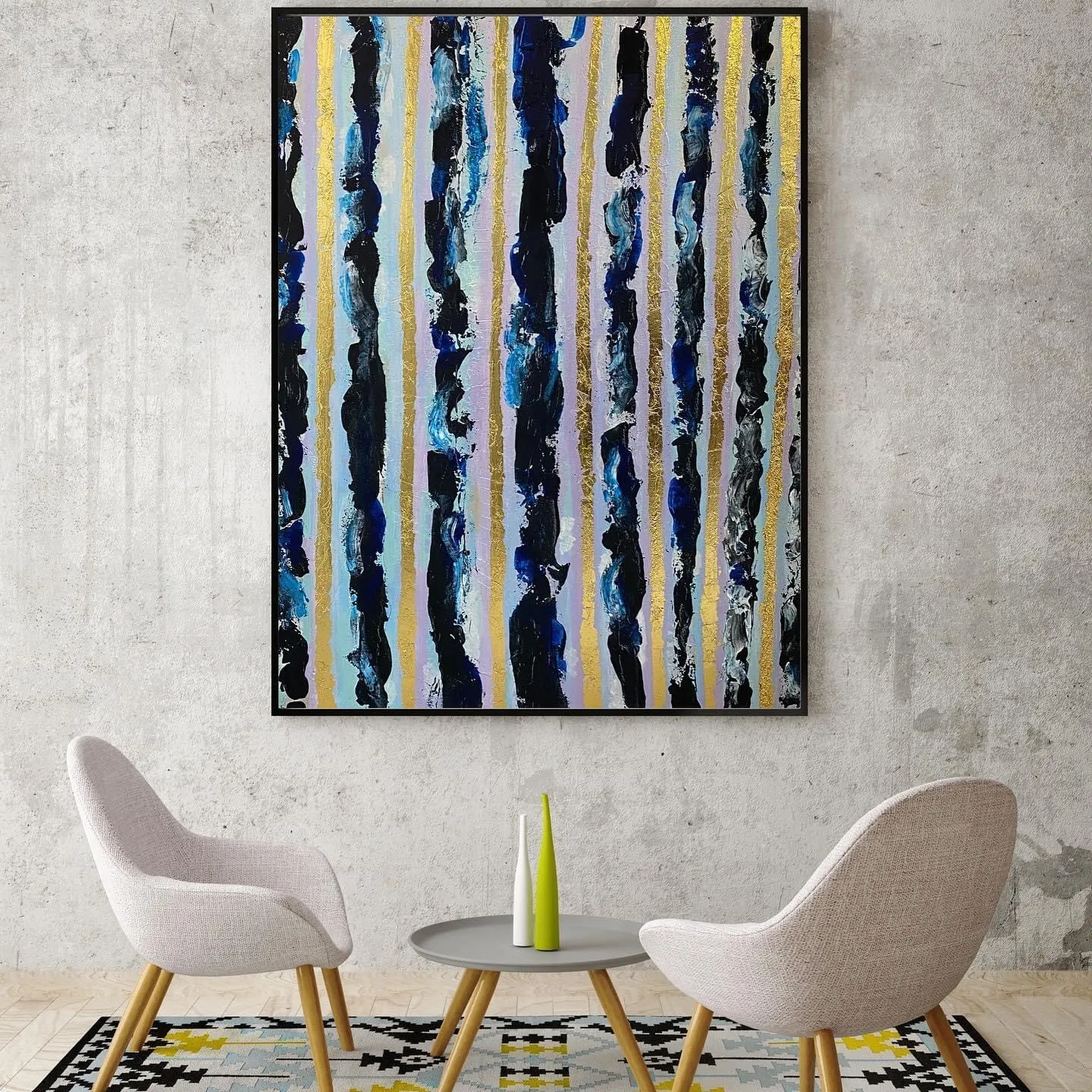 Seven Rays Abstract Painting