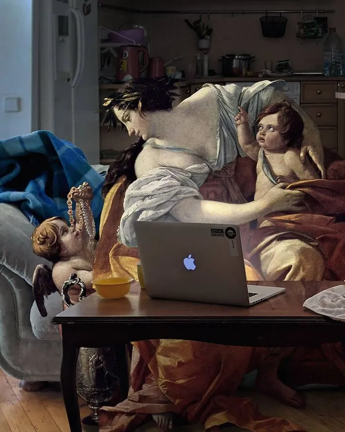 Este artista coloca a personajes de la pintura clásica en la realidad moderna y encajan a la perfección (25 nuevas fotos)