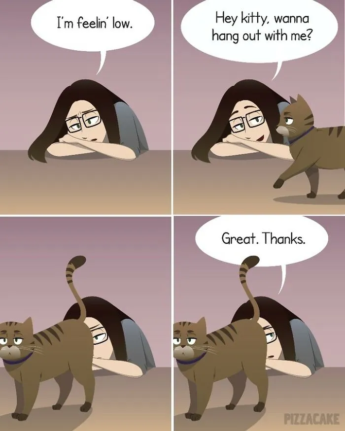 Artist Shares Her Best 40 Comics That Show What Family Life With A Feisty Cat Is Like