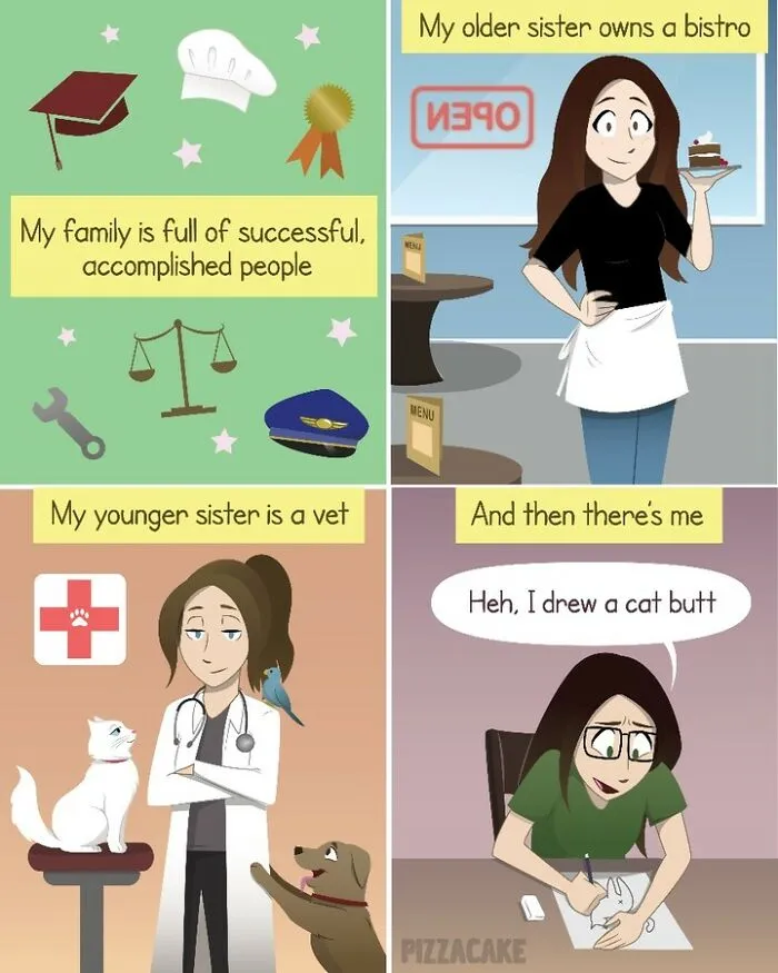 Artist Shares Her Best 40 Comics That Show What Family Life With A Feisty Cat Is Like