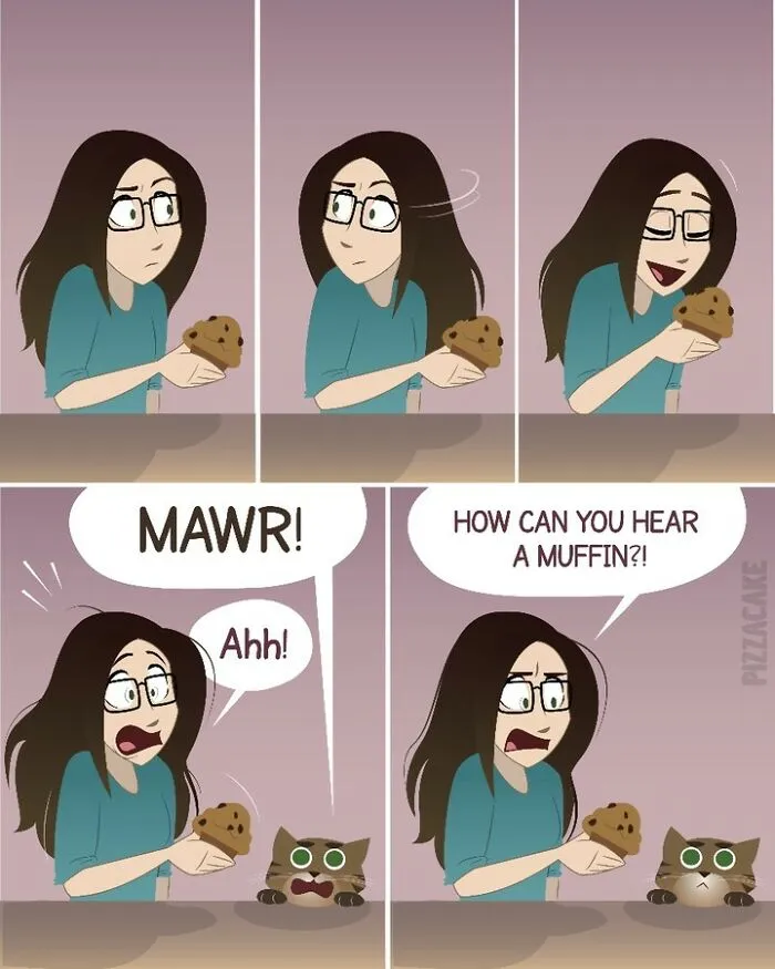 Artist Shares Her Best 40 Comics That Show What Family Life With A Feisty Cat Is Like