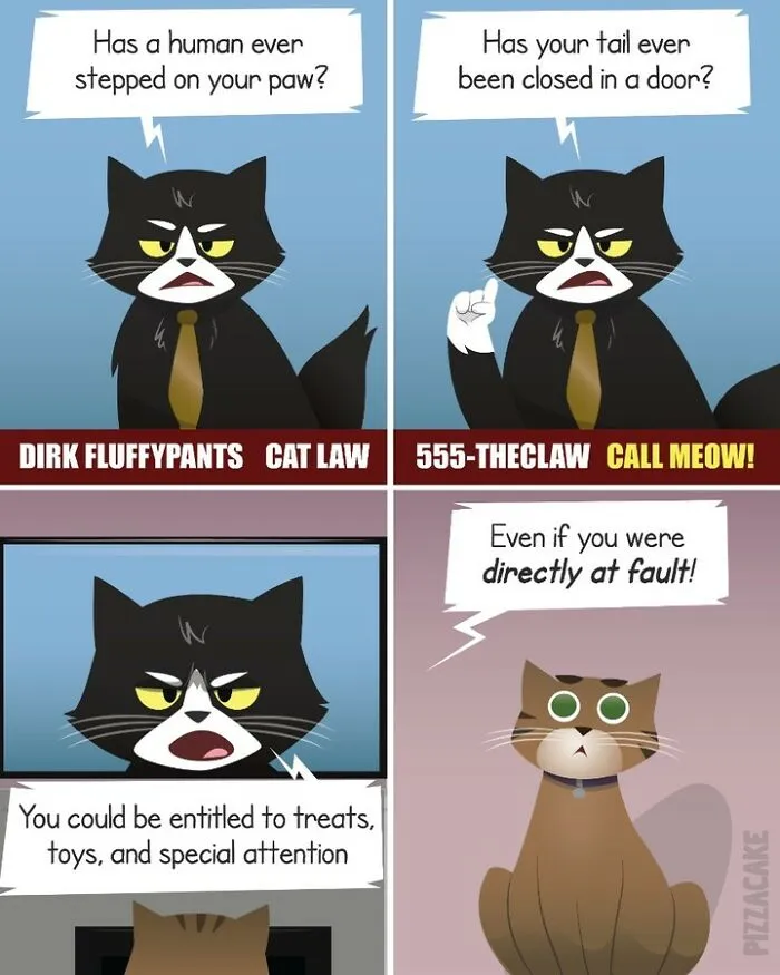 Artist Shares Her Best 40 Comics That Show What Family Life With A Feisty Cat Is Like