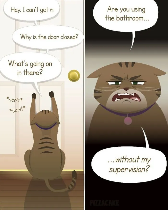 Artist Shares Her Best 40 Comics That Show What Family Life With A Feisty Cat Is Like