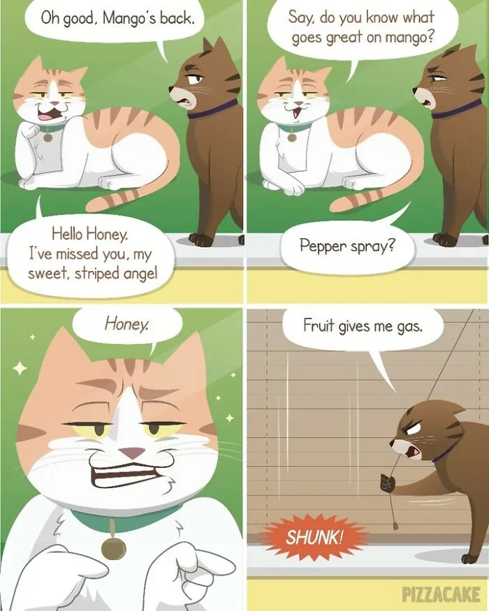 Artist Shares Her Best 40 Comics That Show What Family Life With A Feisty Cat Is Like