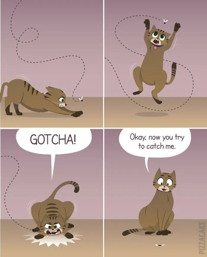 Artist Shares Her Best 40 Comics That Show What Family Life With A Feisty Cat Is Like
