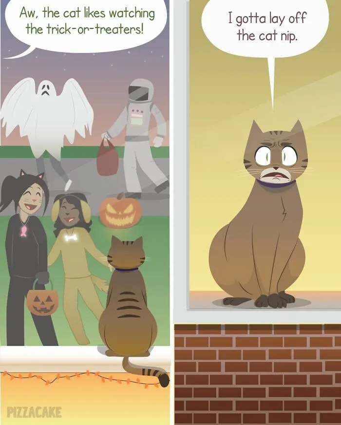 Artist Shares Her Best 40 Comics That Show What Family Life With A Feisty Cat Is Like