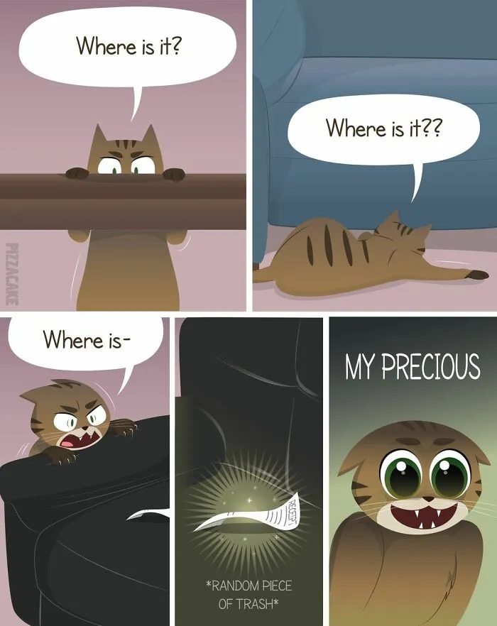 Artist Shares Her Best 40 Comics That Show What Family Life With A Feisty Cat Is Like