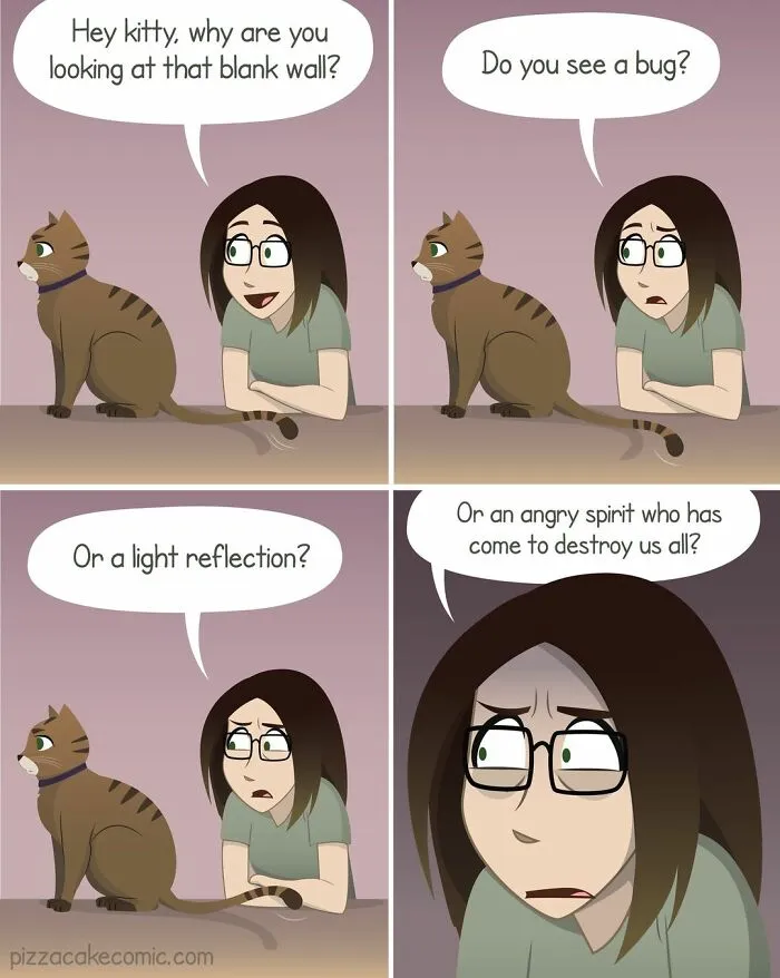 Artist Shares Her Best 40 Comics That Show What Family Life With A Feisty Cat Is Like