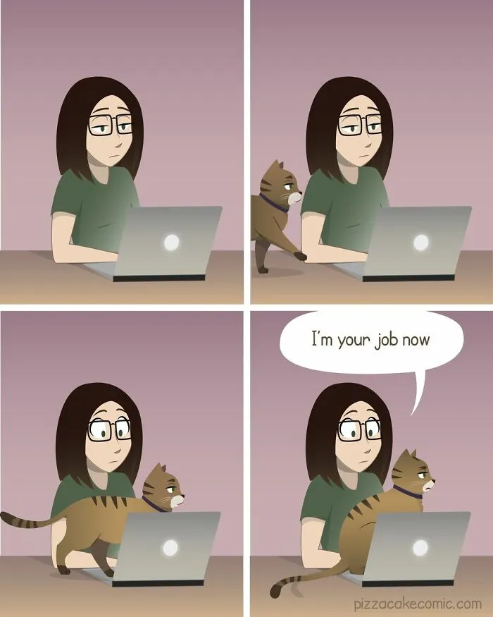 Artist Shares Her Best 40 Comics That Show What Family Life With A Feisty Cat Is Like