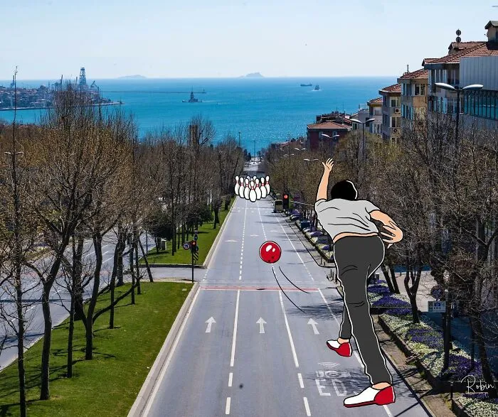 62 Creative Illustrations Drawn On Scenic Photos By Robin Yayla Might Inspire You To See The World From A New Angle