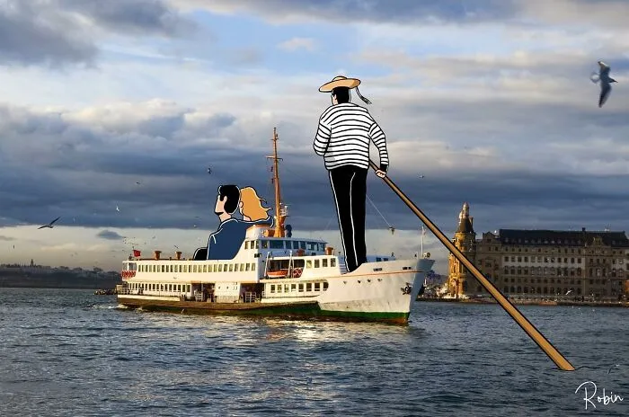62 Creative Illustrations Drawn On Scenic Photos By Robin Yayla Might Inspire You To See The World From A New Angle
