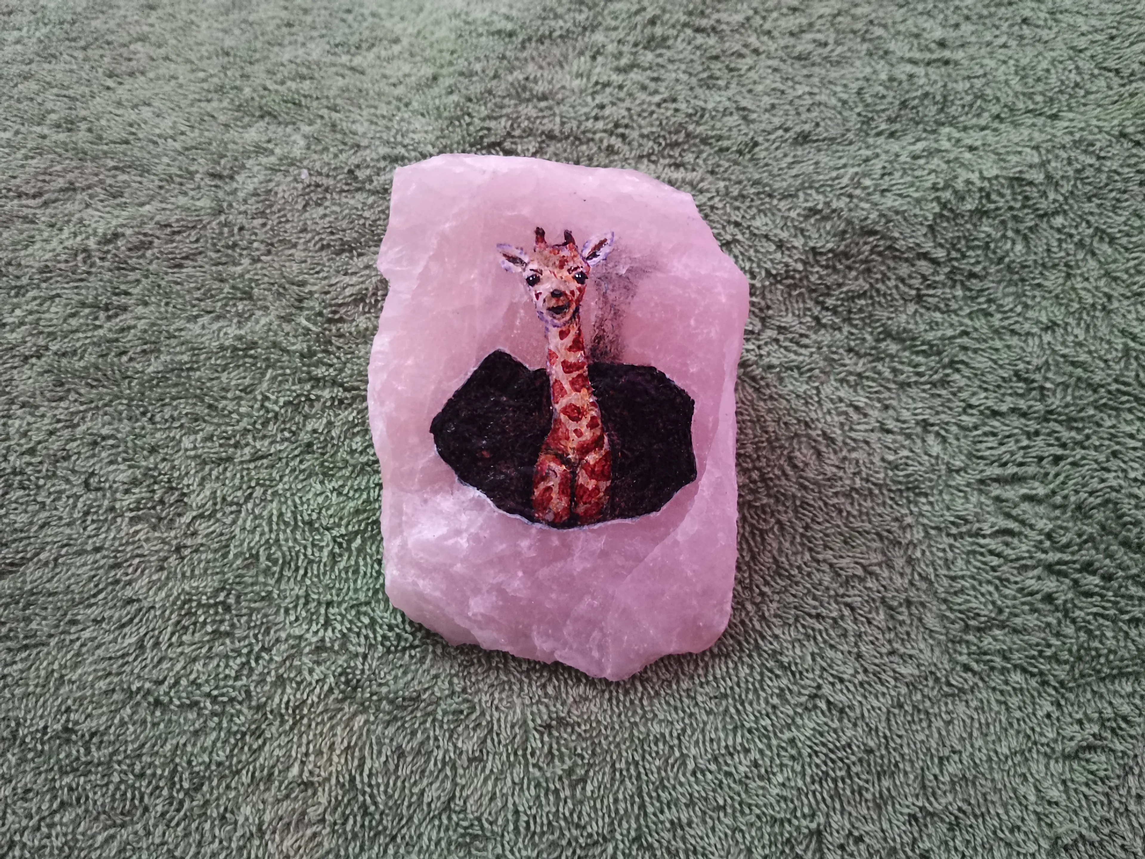 Painting On Rose Quartz