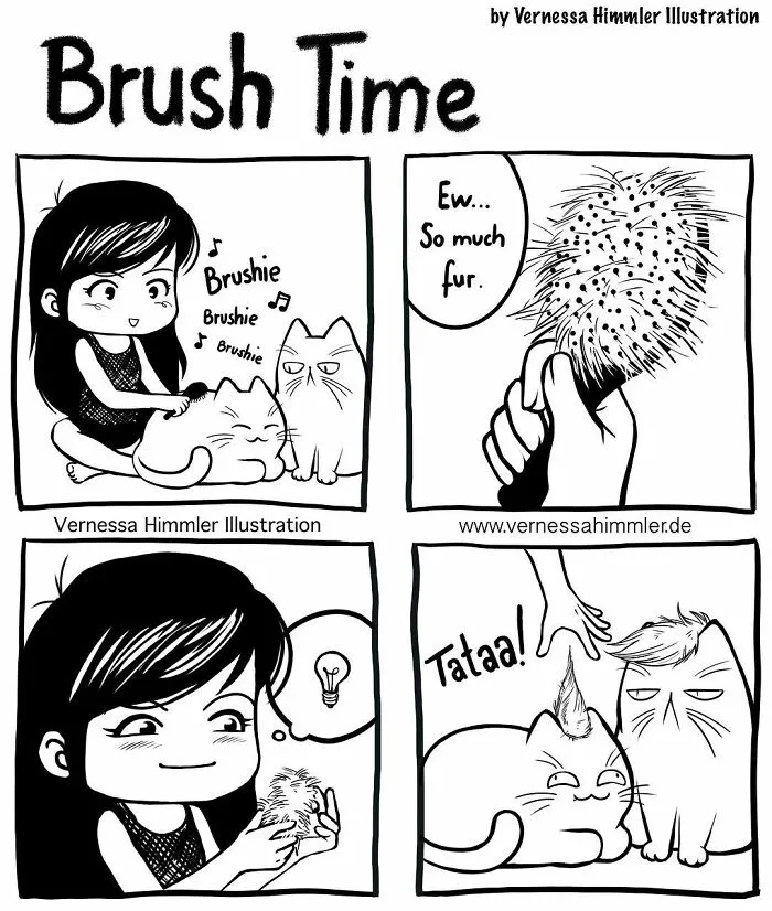 19 New Comics By Vernessa Himmler That Cat Owners Might Find Very Relatable