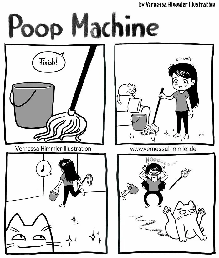 19 New Comics By Vernessa Himmler That Cat Owners Might Find Very Relatable