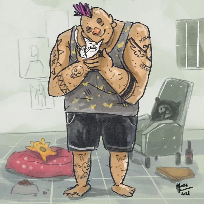 A Man And His Cat