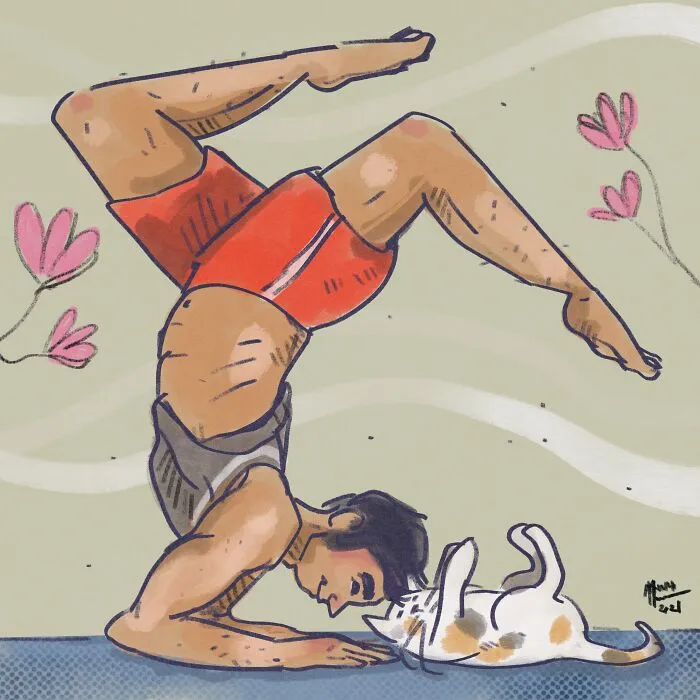 A Man In A Yoga Pose