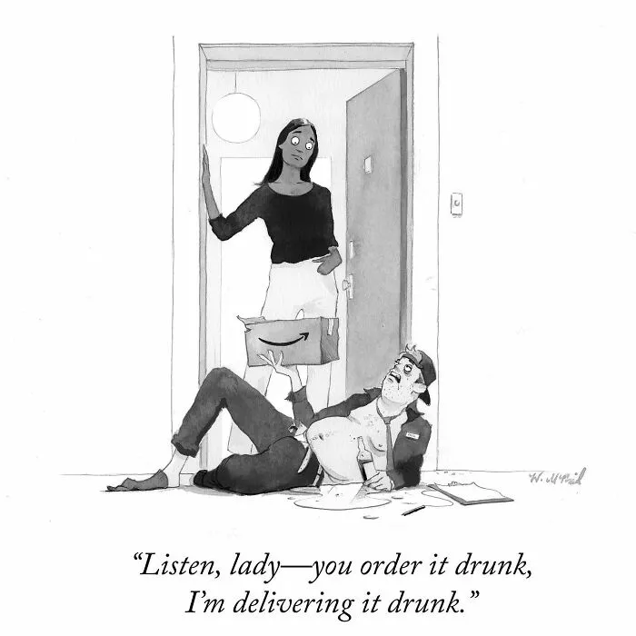 "The New Yorker" Cartoonist Makes Unexpected And Clever Comics (30 New Pics)