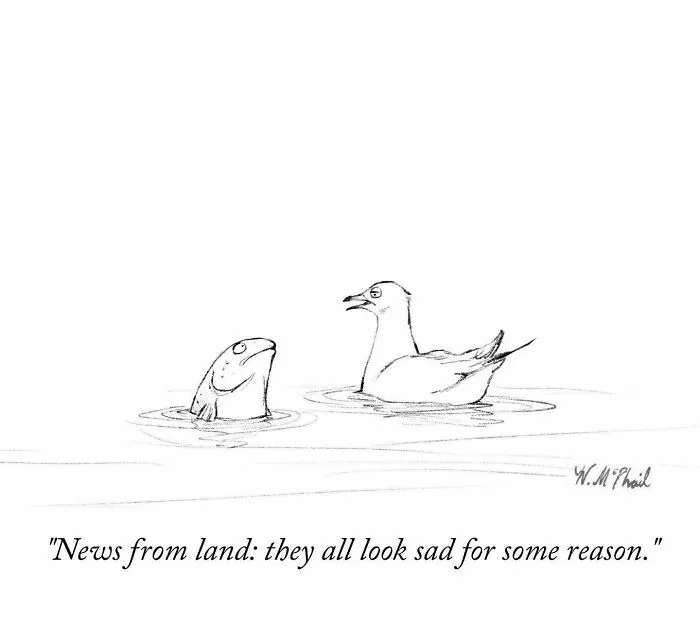 "The New Yorker" Cartoonist Makes Unexpected And Clever Comics (30 New Pics)
