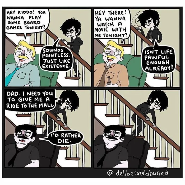 30 New Funny And Unexpectedly Twisted "Deliberately Buried" Comics For Those With A Darker Sense Of Humor