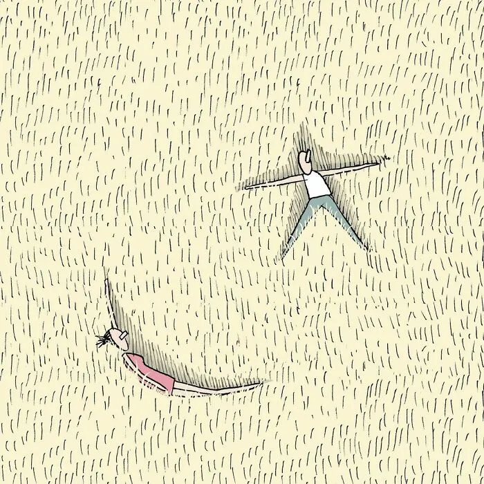 30 Ilustraciones sobre relaciones y la vida diaria creadas por este artista israelí
