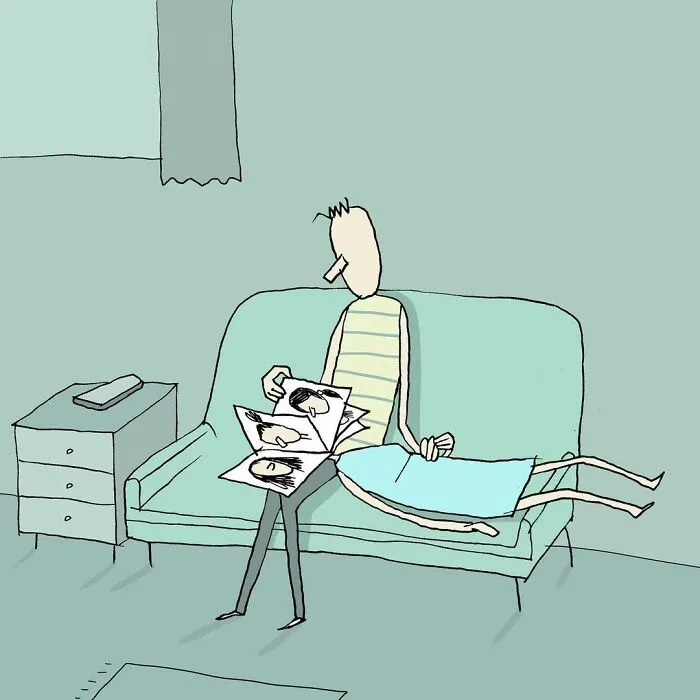 30 Ilustraciones sobre relaciones y la vida diaria creadas por este artista israelí