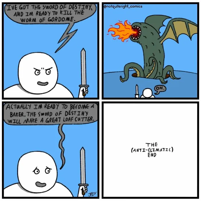 30 Of The Best Dark Humor Comics That Have Surprising Endings By 'Not Quite Right'